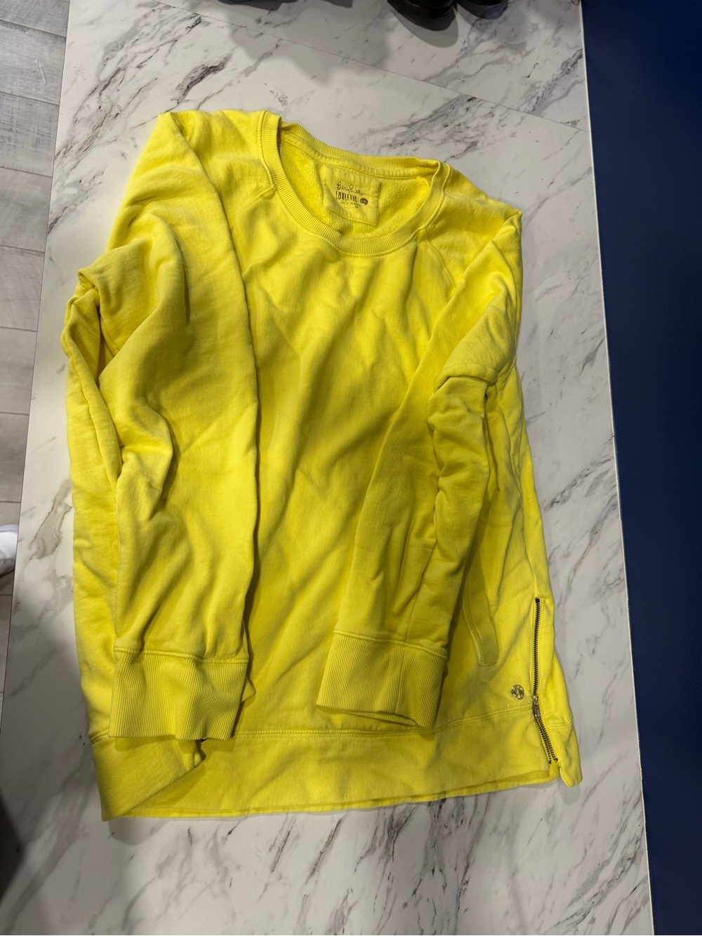 Lilly Pulitzer Yellow Terrycrew Pullover